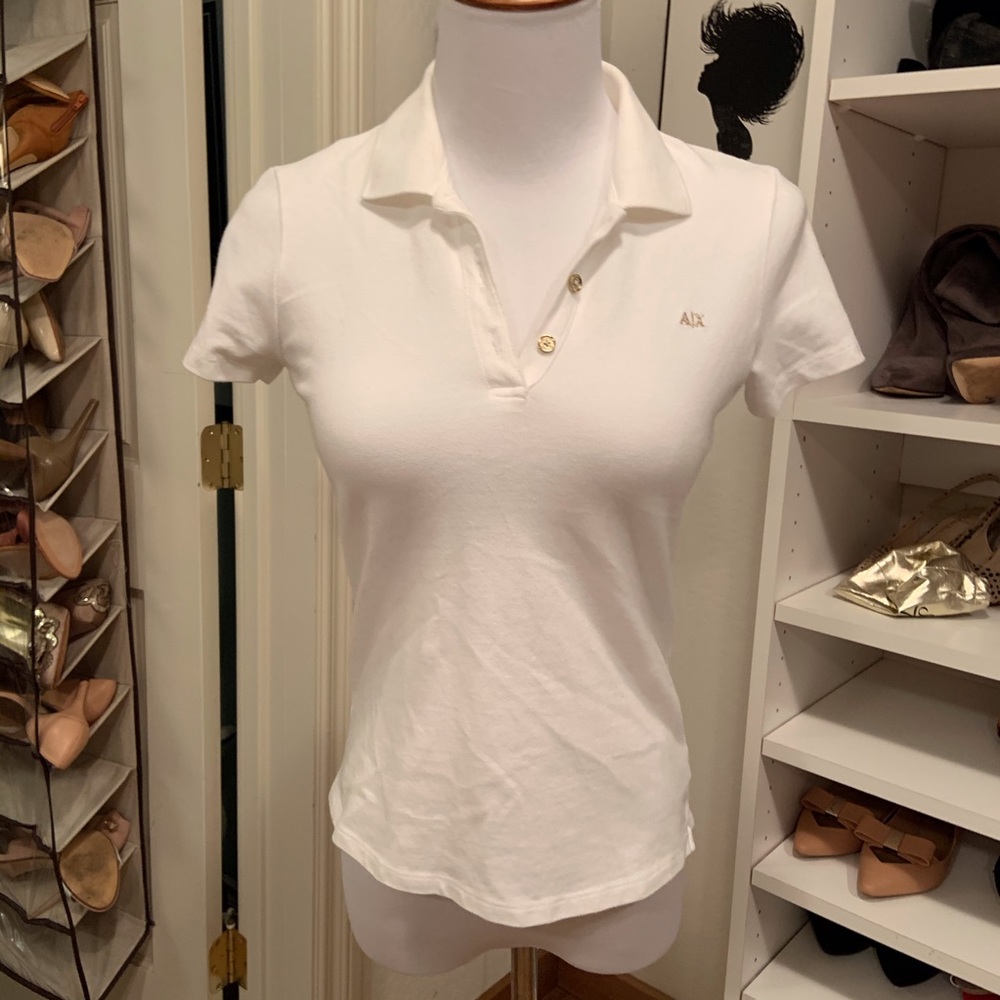 AX golf white t-shirt